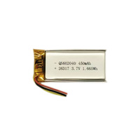 Batterie lithium-ion rechargeable 400mAh 3.7v 602040 Lipo pour jouets, vente chaude en usine