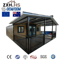 Machine de fabrication de maisons préfabriquées de luxe avec structure extérieure compacte en verre trempé pour fenêtres à battants