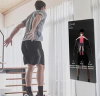 Miroir Intelligent Interactif Ultra-Mince Android pour Salle de Sport avec Écran LCD Numérique et Kiosque de Signalisation Murale IA