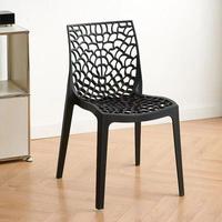 Chaise de jardin empilable en plastique PP à prix abordable, chaise de salle à manger d'extérieur sans accoudoirs – Vente chaude