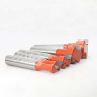 Jeu de 5 fraises à rainurer en T, queue de 8 mm, en carbure, pour rainures en T, pour le travail du bois