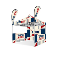 Tente pliante commerciale pour salon professionnel, 13x13 pieds, imperméable, facile à monter, avec logo personnalisé imprimé, publicitaire, portable