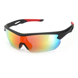도매 야외 스포츠 안경 남성 UV400 비치 발리볼 크리켓 사이클링 스포츠 선글라스 안경