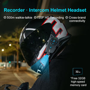 Auriculares para Casco Q27 a Precio Económico con Cámara 720P, Intercomunicador para 2 Motociclistas, Auriculares con Intercomunicador de 500M para Sistema de Comunicación en Moto - Product Image 3