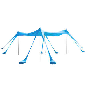 Toldo de LICRA de 8 patas portátil <span class=keywords><strong>para</strong></span> exteriores de <span class=keywords><strong>Amazon</strong></span>, toldo de playa Anti-UV de una pieza, poliéster impermeable <span class=keywords><strong>para</strong></span> días de playa de verano - Product Image 1