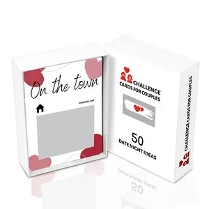 Boîte de nuit de Date amusante et aventureuse personnalisée, jeu de cartes à gratter avec des idées de Date excitantes pour Couple