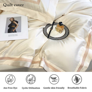 Juego de Sábanas de Algodón Blanco para Hotel, Colección de Hotel, Juego de Sábanas Queen con Funda de Almohada, 4 Piezas - Product Image 4