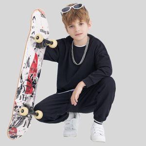 Unisex Niño 100% Algodón Camisetas Personalizadas en Blanco <span class=keywords><strong>Niños</strong></span> Sudadera de manga larga Casual Deportes <span class=keywords><strong>Niños</strong></span> Camiseta - Product Image 6