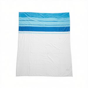 Couverture de lit rectangulaire Kenia The Light, motif rayé minimaliste, toutes saisons, pour lit double - Product Image 1