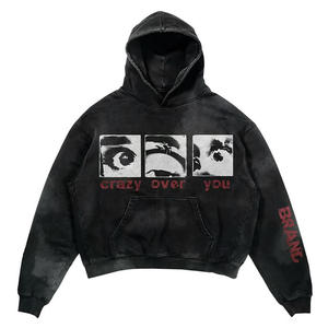 Cotton Thick Blank <b>Plain</b> Heavyweight Oversized <b>Hoodies</b> No String Custom Logo Plus Size Men's <b>Hoodies</b> - Product Image 3