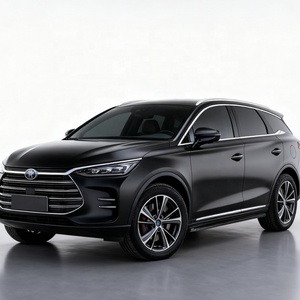 PET Liner Satin Metallic <b>Black</b> Car Color Vinyl Film Low Tack Repositioning Car Film <b>Wrapped</b> on Car - Product Image 1