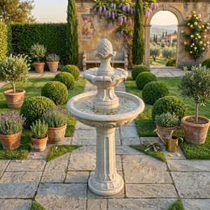 Fontaine <span class=keywords><strong>d</strong></span>'<span class=keywords><strong>eau</strong></span> de jardin classique européenne en résine, cascade extérieure à plusieurs niveaux, avec sommet en forme <span class=keywords><strong>d</strong></span>'ananas pour la <span class=keywords><strong>d</strong></span>écoration de patio - Product Image 2