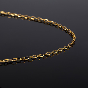 Beveled Oval Link Chain | 18K PVD Gold Stainless Steel Square <b>Wire</b> Chain for DIY Necklace Bracelet Making - Product Image 3