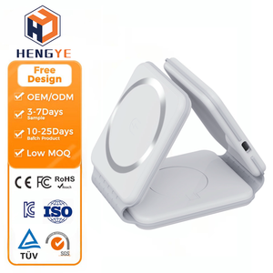 Produits tendance Nouvelle arrivée Chargeur magnétique portable 3 en 1 Chargeur <span class=keywords><strong>sans</strong></span> <span class=keywords><strong>fil</strong></span> à rotation automatique - Product Image 1