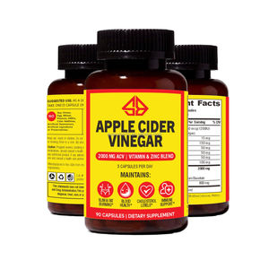 Suplemento herbario de vinagre de sidra de manzana OEM con vitamina D, zinc, magnesio y té verde para adelgazar, quemar grasa y fortalecer el sistema inmunológico, 90 unidades. - Product Image 2