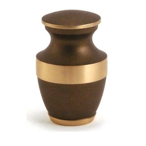 Adult Brass Cremation Urn for Human Ashes - Hand-Engraved Metal Funeral <b>Memorial</b> Urn for Male Female, Durable Decorative <b>Vase</b> - Product Image 4