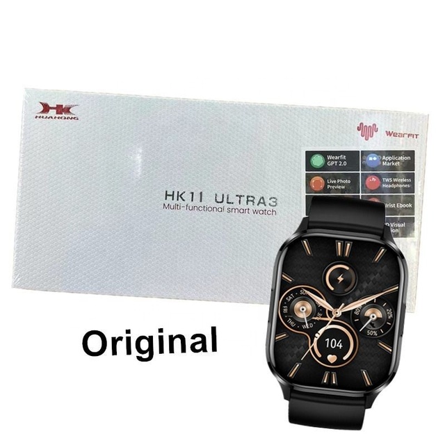 HK11 Ultra 3 AI Smartwatch IP67 Waterproof AMOLED TFT Display Wireless Charging Fitness Tracker Dual Strap AI Voice Assistant