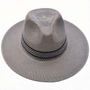 Design Promotion Factory <b>Straw</b> Cowboy <b>Hats</b> Directly Sale Moderate Price <b>Mens</b> Custom Summer Cowboy <b>Straw</b> <b>Hat</b> with Leather Strap - Product Image 4