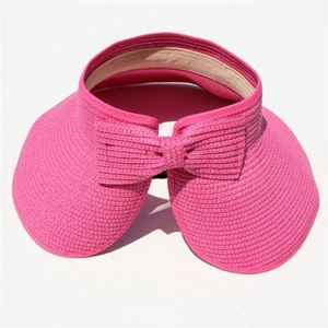 Roll up Foldable Wide Large Brim Beach <b>Hats</b> <b>for</b> Women Sun Visor Straw <b>Hat</b> Ponytail Cap With Chin Strap Travel Gifts - Product Image 3