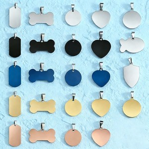 Grosir Kerajinan Logam <span class=keywords><strong>Custom</strong></span> <span class=keywords><strong>Dog</strong></span> Tag Blanko Nama Hewan Peliharaan Berkilau Perak Poles Laser Engraving Blanko Gantungan Kunci Baja Tahan Karat - Product Image 1