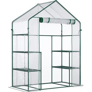 Armario Vestidor <span class=keywords><strong>de</strong></span> 56 Pulgadas x <span class=keywords><strong>29</strong></span> Pulgadas x 77 Pulgadas, con Estantes <span class=keywords><strong>de</strong></span> 3 Niveles, Puerta Enrollable y <span class=keywords><strong>Cubierta</strong></span> <span class=keywords><strong>de</strong></span> PE - Product Image 2