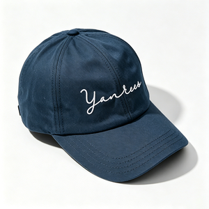 Casquette de papa unisexe bleu marine brodée à calotte souple, casquette décontractée non structurée réglable pour le streetwear et le quotidien - Product Image 3