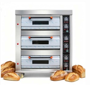 Four à bagels professionnel commercial électronique à 2 niveaux et 2 plateaux pour boulangerie, à vendre - Product Image 1