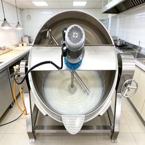 Marmite de cuisson industrielle électrique à vapeur de 100 à 500 L, inclinable, <span class=keywords><strong>pour</strong></span> la fabrication de <span class=keywords><strong>sauces</strong></span> et de confitures - Product Image 4