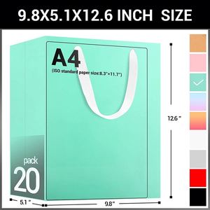 Sacs en papier kraft avec poignées, sacs en papier pour le shopping, sacs pour cadeaux de fête, mariages, anniversaires, sacs en papier haute résistance - Product Image 2