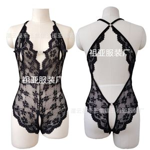 Sitio web independiente transfronterizo europeo y americano: lencería sexy y atractiva, body con abertura en la entrepierna, tallas grandes (200) - Product Image 1