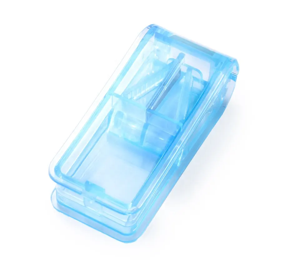 Wholesale Portable Plastic Colorful Pill Cutter Splitter Box with Dispenser