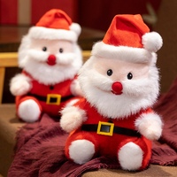 Boneka Santa Claus Lucu Grosir, Boneka Natal Lembut Isi Dakron, Hadiah Plushie untuk Dekorasi Natal