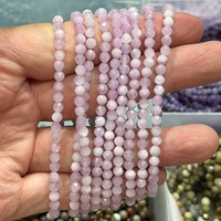 Bracelet extensible fait main en perles de cristal micro-facettées de 4 mm, polies, tendance mode