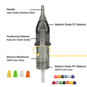 Aiguilles à cartouche professionnelles de <span class=keywords><strong>tatouage</strong></span>, aiguilles en acier inoxydable qui empêchent le reflux d'<span class=keywords><strong>encre</strong></span>, <span class=keywords><strong>aiguille</strong></span> de <span class=keywords><strong>tatouage</strong></span> à Microblading - Product Image 4