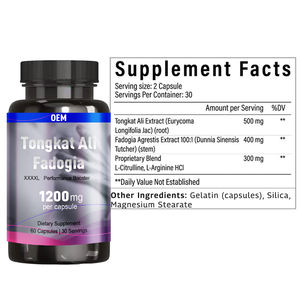 ยาเพิ่มพลังชายสูตรส่วนตัว บำรุงสุขภาพ เพิ่มพลังงาน ประสิทธิภาพดี ฮาลาล วีแกน แคปซูลสารสกัดจากฟัดอกิยาและตองกัต อาลี - Product Image 3