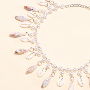 Collier bohème d'été avec coquillages et perles d'imitation, pendentif multicouche, bijoux de mode pour femmes - Product Image 3