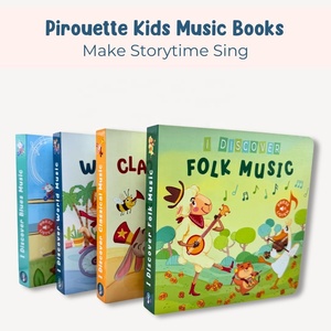 Discover Folk Music Sound Book para bebés con 6 canciones folclóricas americanas reales Libro de tablero interactivo con música - Product Image 6