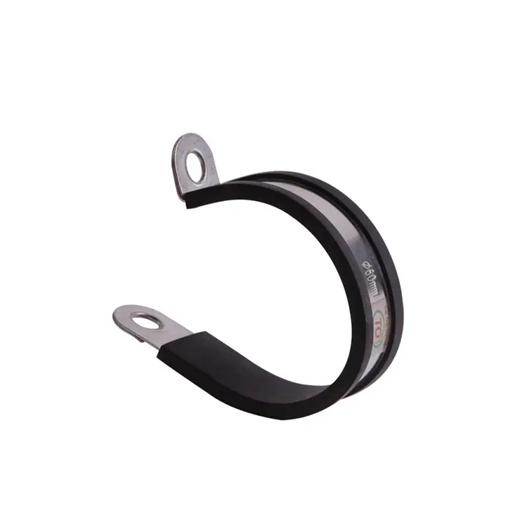 Stainless steel EPDM Rubber Lined P Clips Rubber Pipe Clamps R Types of Hose clamp