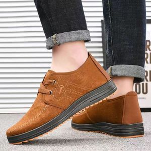 Scarpe in tessuto Old Beijing da uomo, all'ingrosso, modello autunno 2025, tomaia in pelle scamosciata, traspiranti, foderate in peluche, suola morbida, slip-on casual Oxford - Product Image 3