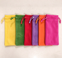Pochette en velours doux avec cordon de serrage, sac de rangement pour lunettes, housse de protection confortable en tissu pour lunettes, sac cadeau