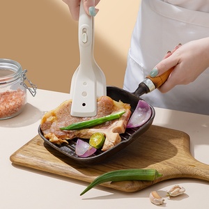 Pince à steak multifonction 2-en-1 en silicone, spatule à retourner pour pain, burger, barbecue, viande, pizza, poisson – Outil de cuisine - Product Image 3
