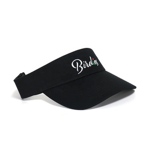 Nhà Cung Cấp Thấp Moq Bán Buôn Chất Lượng Cao Mùa Hè Mặt Trời Visors Mũ Tùy Chỉnh Thêu Logo Màu Đen Golf Mũ Cho Ngoài Trời - Product Image 3
