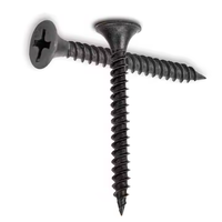 Vis à cloisons sèches Bangna en acier au carbone 3.5/3.9/4.2/4.8mm 15-100mm, haute résistance, filetage grossier, tête trompette, phosphatées noires