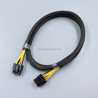 SCONDAR - Juego de Cables Modulares para PC, Cable de Alimentación para PSU, ATX 24 Pines, PCI-E 8 Pines, CPU 4+4, Cable de Extensión SATA con Funda
