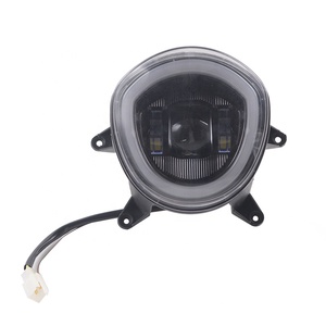 Phare avant LED noir pour moto Yongjin, prix d'usine, avec faisceau haut/bas et DRL pour Peugeot <span class=keywords><strong>Django</strong></span> 125 - Product Image 2
