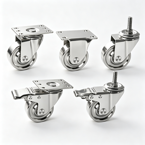 Stainless 316 Marine Grade Salt Resistant Polyurethane <b>Wheel</b> Boat Dock Yacht Marine Grade Stainless Steel Caster Pro Kit - Product Image 1