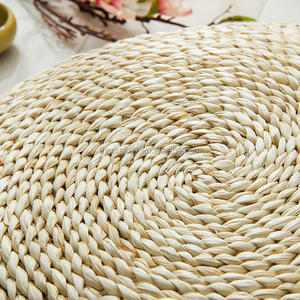 Japonés de tejido de mimbre lugar mat redondo trenzado manteles paja - Product Image 3