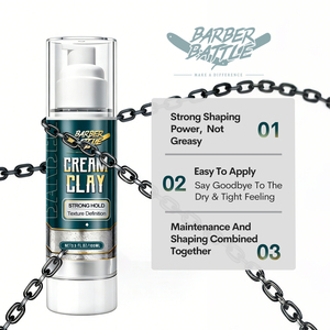 Crème coiffante pour cheveux pour hommes, crème coiffante pour cheveux, non rigide, sans résidus, à base d'eau, facile à laver, crème coiffante pour cheveux, argile, OEM - Product Image 6