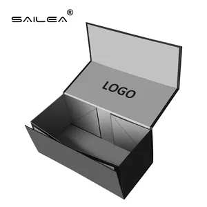 Caixa de presente magnética luxuosa personalizada com alça de fita para embalagem Caixas de presente dobráveis com fecho magnético