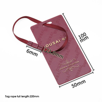 Mode échantillon gratuit nouveau Design étiquette recyclée en relief vêtement étiquette volante cadeau chaîne étiquettes volantes pour vêtements propre Logo
